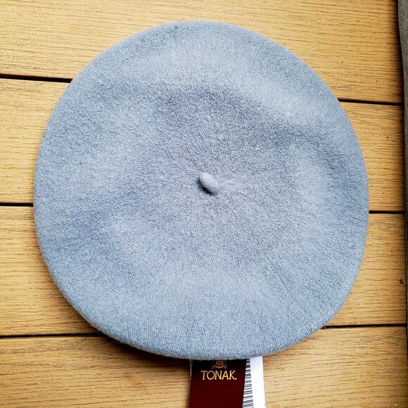BNWT TONAK  Czechoslovakia made 100% wool beret in grey (OS) - Picture 2 of 6